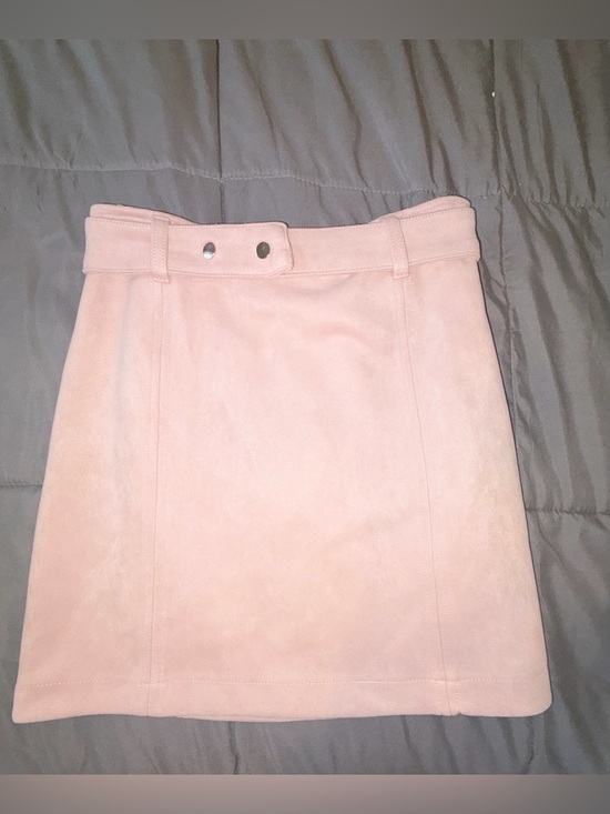 Fashion Nova Dresses & Skirts - Fashion Nova Blush Pink Faux Suede High Waisted Mini Skirt Size S